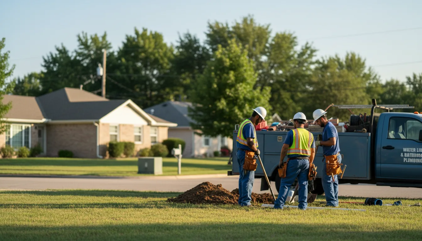 Residential water line and bathroom plumbing service in Locust Grove, GA